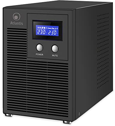 Atlantis A03-HP4003P Gruppo di Continuità Onda Sinusoidale Pura 3000VA 2100W Line Interactive, display LCD, porta USB-HID, 6 uscite IEC, 4 batterie 12V-7Ah, porta seriale RS232, slot per SNMP, softwa