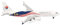 herpa 537780 Modellflugzeug Malaysia Airlines Boeing 737 Max 8 – 9M-MVA, Miniatur im Maßstab 1:500, Sammlerstück, Modell ohne Standfuß, Metall Miniaturmodell, weiß, rot, blau, gelb