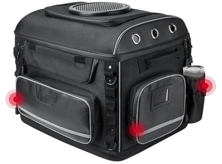 Motorbike Saddle Bags For Street For Glide For Road For King With Passenger Seat Bag Motorcycle Pet Dog Cat Carrier Bag Luggage Rack Touring Trike Models Motor Pannier Bag