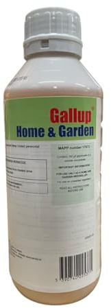 Gallup Home & Garden Weed Killer 1L - Glyphosate High Industrial Concentrate Strength Herbicide Weed Killer for Effective Perennial Grass & Broad Leaved Weeds (Most Effective Total Weedkiller)