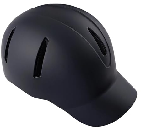 Cykelhjälm för vuxna, baseballkepsstil för män kvinnor, integrerat EPS-slagskydd och PC-skal, justerbart 56–61 cm huvudstorlek, snabbfrigöringssystem, svart