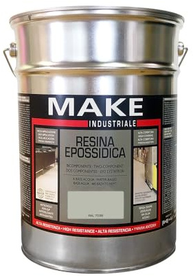MAKE DESIGN FOR YOU | Resina Epossidica Industriale per Pavimenti, 4 litri, Grigio Scuro, Opaca. Prodotto Certificato HACCP. Resistente a Urti, Graffi, Facile Applicazione e Pulizia. Made in Italy.