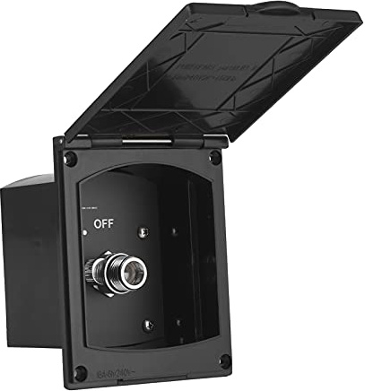 RV Water Outlet Box, 1/2 Inch Exterior Shower Box Quick Release Freshwater Tanks Inlet and Outlet Port Without Shower Hose/Head for Houseboat