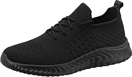 Zapatos de seguridad para hombre, zapatos de seguridad negros transpirables, zapatos de trabajo ligeros, zapatos deportivos sin cordones, zapatos de malla para caminar, zapatillas de seguridad, Black,