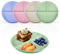 SenaiMy 4 Pièce Assiette Plate Enfant, avec 3 Compartiments Assiette, Incassables Contrôle des Portions Assiettes, Réutilisable pour Adultes Enfants Dîner Dessert Assiettes