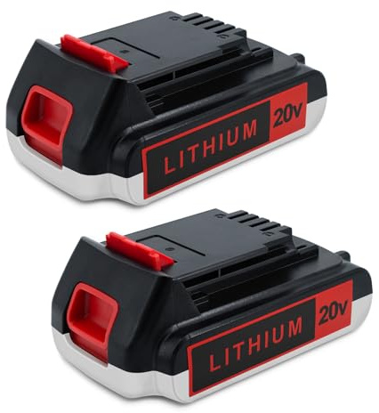 Bmcot 2-Pack 4.0Ah 20V Lithium Replacement Battery Compatible with Black and Decker LBXR20 LBX20 LBXR2040, High-Capacity Battery with Extended Run Time for Weed Eater, Drill & Power Tools (Non-OEM)