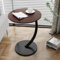 UUE Beistelltisch Couch, Couchtisch Holz, Sofatisch C Form, Couchtisch Rund Stylischer, Modern Beistelltisch Holz Schwarz Für Wohnzimmer Und Schlafzimmer, 40x40x60cm