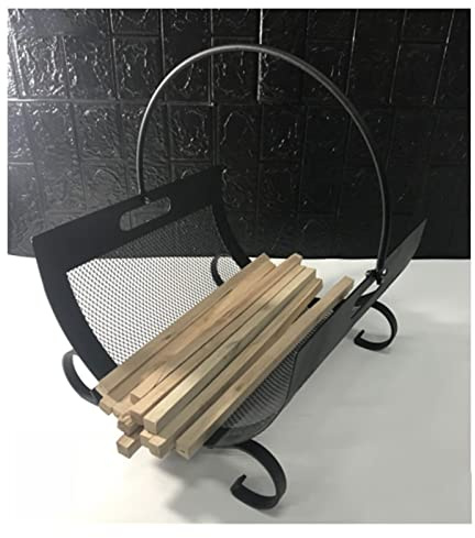 Outdoor Fireplace Firewood Rack - Stacking Wood Holder for Indoor/Outdoor Use Decorative Log Storage Shelf Firewood for Wood Stoves and Fireplaces