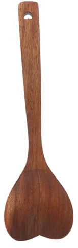Cabilock Cuchara de Madera Corazón de Mango Utensilio de Cocina Multifuncional para Ensaladas y Servir Alimentos Casa o Restaurantes