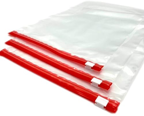SKIR'CO 20 bolsas reutilizables con cierre de cremallera de 20 x 18 cm, resellables, de plástico transparente, bolsas deslizantes con cierre hermético para alimentos, aptas para congelador