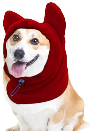 Mihauuke Chapeau pour Chien d'hiver | Capuche pour Animaux avec Protège-Oreilles - Bonnet Chaud Respirant pour Temps Froid Camping Randonnée Extérieur,Accessoire de Déguisement