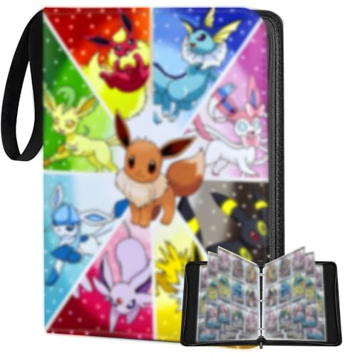 Hlisippa 9 Pocket Card Binder, Holds 900 Cards, Card Collection Folder with 50 Double Sided Removable Sleeves, Durable Trading Card Binder for Boys Girls