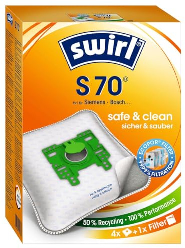 4 Swirl S70 Staubsaugerbeutel für Bosch Big bag 3l von Staubbeutel-Profi®