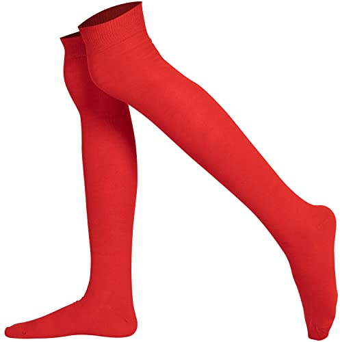 Mysocks Vanligt över knästrumpor, Röd röd, 38-43 EU