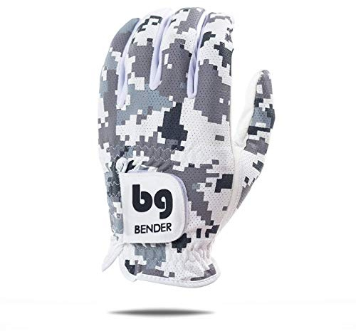 Bender Gloves - Men's Golf Glove, Durable Mesh Material, Unique Golf Gloves Men Right Handed Golfer (Wear On Left)