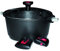 Baumalu 383605 Faitout avec Couvercle 24 cm Granit Pro, Aluminium Forgé, Noir, 24 cm, 29 x 25, 5 x 13, 5 cm