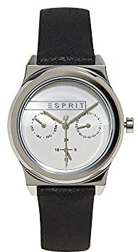 Esprit Damen Multi Zifferblatt Quarz Uhr mit Leder Armband ES1L077L0015