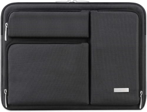 Lacdo 360° Protettiva Borsa Custodia per 13 New MacBook Air M5 A3449 2026, M4 A3240 2025/M3 A3113/M2 A2681/M1 A2337, 13 New MacBook Neo A18 Pro A3404 2026, 13 iPad Pro M5/iPad Air M4, Nero