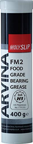 Molyslip Arvina FM2 Food Grade Bearing Grease 380g – Anti Corrosion, Anti Wear Protection Lubricating Grease for Kitchens - Cartridge M321008