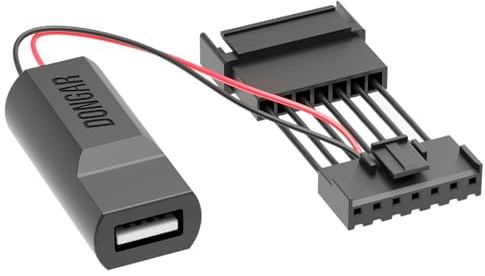 Dongar Dashcam Power Adapter (7-pin Type B) for Select Economy Mirrors. Compatible w/Select Nissan, Mitsubishi, Toyota, & More. Connects to Rearview Mirror, Built-in USB Power Source, Easy Install