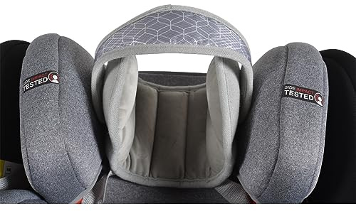 Cangaroo barnstolsnackstöd Shelter ergonomiskt huvudskydd för bil pannband, färger: ljusgrå