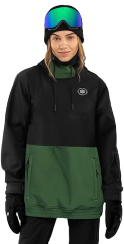 SIROKO - Snowboardjacke für Damen W1-W Evergreen - XS - Schwarz/Grün