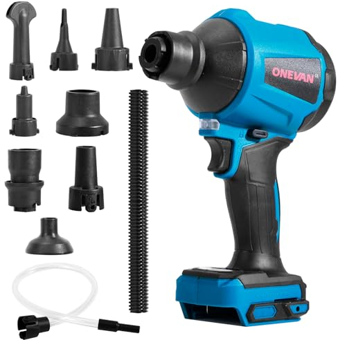 Umelee Souffleur à Batterie, Souffleurs de Feuilles 7 en 1 Compatible avec Batterie Ma-ki-ta 18V, Mini Aspirateur Souffleur sans Fil pour Le Voiture Jardinage Camping Nettoyage Maison (sans Batterie)