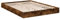 vidaXL Bettgestell, Bett Doppelbett für Schlafzimmer, Bettrahmen mit Lattenrost, Schlafzimmerbett Modernes Design, Räuchereiche 120x200cm Holzwerkstoff