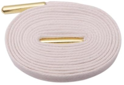Codulu Vaxade skosnören platta skosnören med metallspetsar 8 mm breda ersättningsskosnören för sneaker atletisk skate stövel sportskor – 120 cm, Vitt, 120