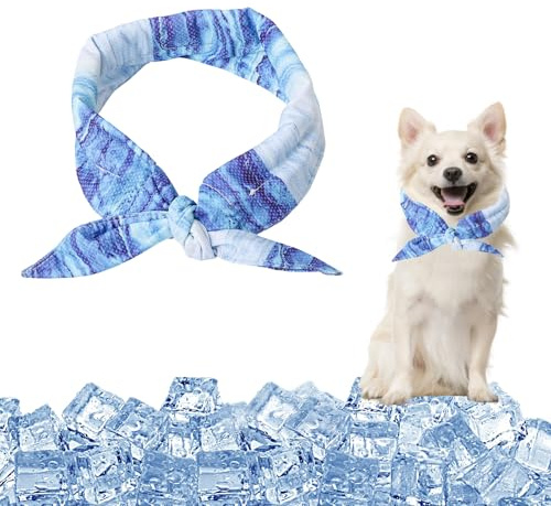 Bandana Chien Refroidissement, Collier Rafraichissant pour Chien, Foulard Rafraîchissant, Collier Bandana pour L'été