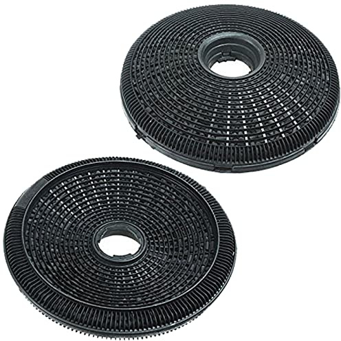 SPARES2GO Carbon Filters for Bosch fits Neff Cooker Hoods 190mm, Pack of 2 | Activated Charcoal Vent Fan Replacement Recirculation Filter Set, Eliminates Grease and Cooking Odours, 19cm Diameter