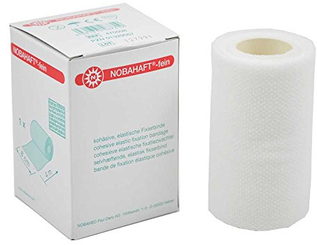 1x Rollo Nobahaft® -fein Blanco, Cohesivo Cinta Fijación Venda Adhesiva Untertape, Diferentes Tamaños/Largos - 10 cm x 20 m
