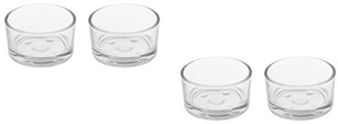 Tubayia Glas Futternapf Wassernapf Terrarium Futterschale für Reptilien, Eidechse, Gecko, Spinne (4 Stück)