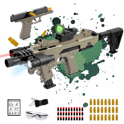 Pistola de Juguete, Pistolas Juguete Realista de Accesorios Mejorados, Pistola Juguete Balas Espuma Blaster para Niños Mayores de 14 años para Jugar al Aire Libre (actualización)