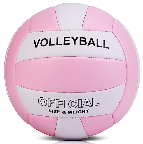EVZOM Super Soft Volleyball Beach Volleyball Official Size 5 for Outdoor/Indoor/Pool/Gym/Training Premium Volleyballs Equipment Durability Stability Sports Ball
