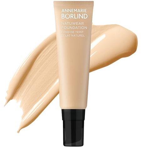 ANNEMARIE BÖRLIND NATUWEAR FOUNDATION LIGHT IVORY (30ml) - definierte Gesichtskonturen, frischer Glow, natürliches, ebenmäßiges Hautbild, Für einen strahlenden Teint - Vegan