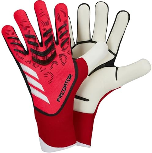 HISTARSTORE5 Gants de gardien de but de football Gants d'entraînement pour gardien de but Adhérence forte Antidérapant et respirant pour adultes et enfants (Rouge, 7)