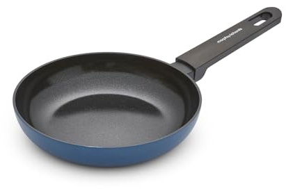 Morphy Richards Frying Pan, Recycled Aluminium, 20cm, Non Stick Ceramic Coating, Soft Touch Handles, Oven Safe Up to 180c, Suitable for All Hobs, Blue, 853001