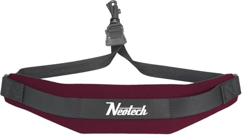 Neotech Saxophone Swivel Hook Neck Strap Soft Sax Padded for Alto Tenor Baritone Soprano – (Small, Wine) - Made in USA