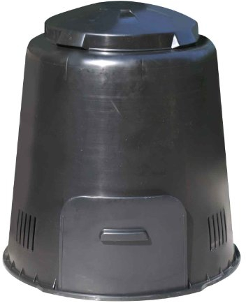 Tierra Garden 625001 Eco Komposter aus Polypropylen, Schwarz, 200 l