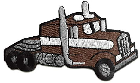Catch the Patch LKW Truck Kinder - (Größe: 10,9 x 7 cm) – Stickpatch – Ideal für Kutte, Rockerjacke, Jeansweste, Kleidung & Accessoires – Robuster Patch für Erwachsene
