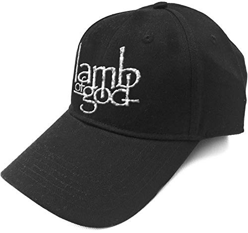 Lamb of God Cappellino da Baseball Band Logo Sonic Argento Nuovo Ufficiale Nero