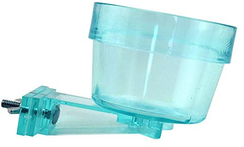 Lixit Quick Lock Removable Cage Bowls for Rabbits, Guinea Pigs, Gerbils, Ferrets, Dogs, Cats, Birds, and Other Small Animals - Made in USA (Blue, 10 Ounce)
