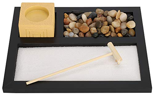 Portacandele da Giardino Zen con portacandele in Roccia di Sabbia Portacandele e Decorazioni per la casa Portacandele Tealight Buddhist Supplies
