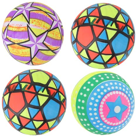 STOBOK 9 Inch Inflatable Beach Ball Fluorescent Blow Up Volleyball for Kids Outdoor Summer Pool Toy for Swimming Pool Garden Beach Party Fun Game Play