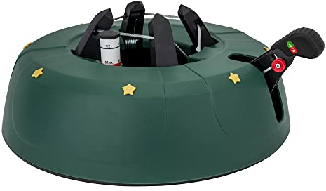 Star-Max Christbaumständer by F-H-S, Start 1, Farbe grün, Modell 2022, für Baumhöhe 2,0m, Weihnachtsbaumständer mit Fusshebelfunktion und Einseiltechnik, Start-Max, 32,5 cm