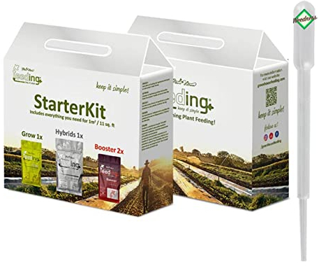 Weedness Green House Feeding Starter Set Mineral Kit - NPK Dünger Grow Anbau Indoor Erde Flüssigdünger Organischer Bio