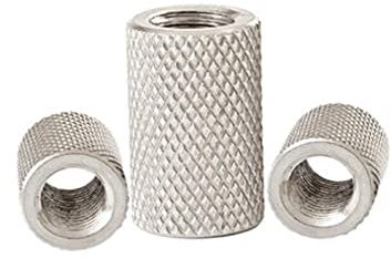 2-5 pz/lotto Zigrinato Rotondo Dado di Accoppiamento M3 M4 M5 M6 M8 M10 M12 M14 M16 In Acciaio Inox Lungo Estendere Zigrinato mano Stringere Dado(M3X15 5PCS)