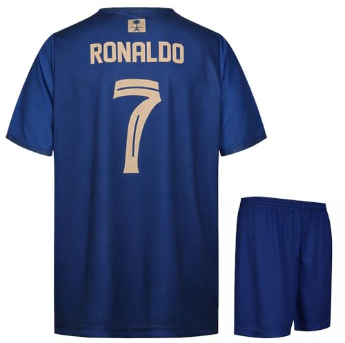 Nassr Fotbollströja Bortaställ - Barn och Vuxna - Pojkar - Fotbollsutrustning - Fotbollspresenter - Sport-T-shirt - Sportkläder - Storlek 164