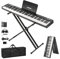 GarveeLife Folding Piano Keyboard,Full Size 88 Key Semi Weighted Keyboards Electric Piano,Portable Keyboard Digital Piano with Stand,Sustain Pedal,Headphones,Handbag,Bluetooth,USB MIDI for Beginner